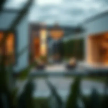 Luxurious swing set in a modern backyard