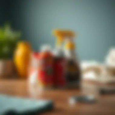 Home cleaning checklist with spray products