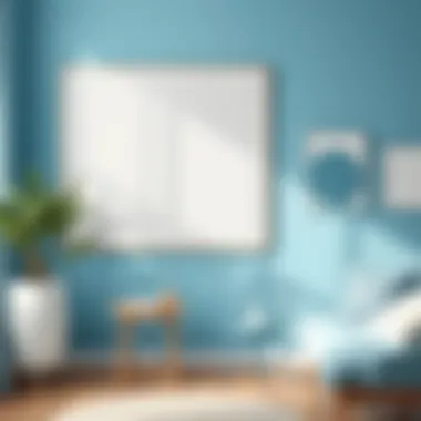 Palette showcasing various shades of light blue