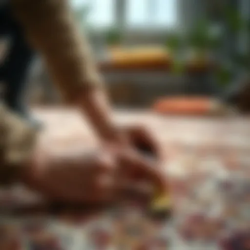 Measuring Techniques for Carpets Measuring a carpet with precision tools