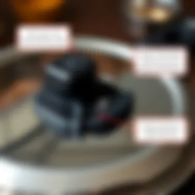 Understanding the Safety Features of Pressure Cookers A close-up view of a pressure cooker lid with safety features highlighted