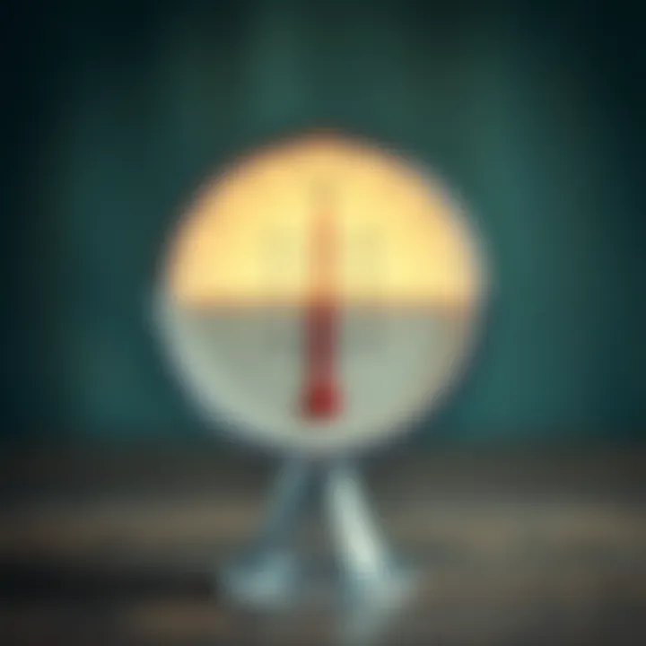 Ideal Fermentation Temperature A thermometer showing the ideal temperature for yogurt fermentation