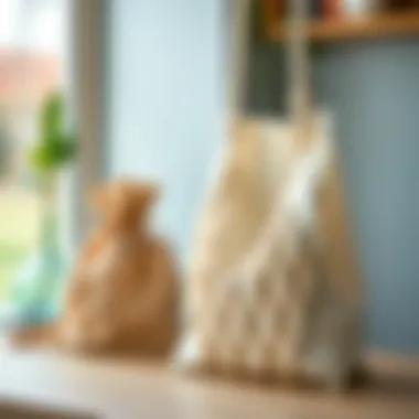 Innovative Design of Paper Rope Bags A beautifully crafted paper rope bag showcasing innovative design elements.