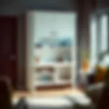 Elegant ironing board cabinet in a modern home setting