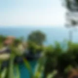 Tranquil hidden cove surrounded by lush greenery