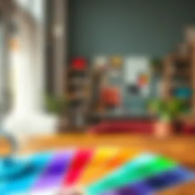 Psychological effects of colors represented visually with color swatches