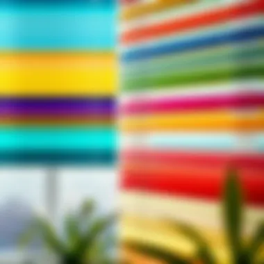 A spectrum of different blinds colors showcasing various styles