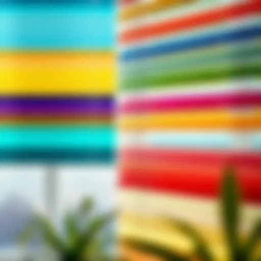 A spectrum of different blinds colors showcasing various styles