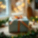 A beautifully wrapped gift box with a ribbon, symbolizing thoughtfulness.