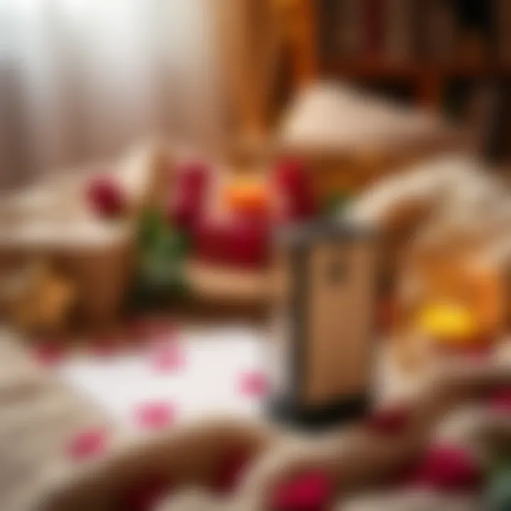 A cozy setup with love letters and gifts, depicting love and affection.