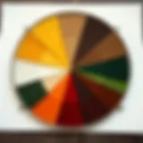 Color wheel showcasing the creation of brown through complementary color blending