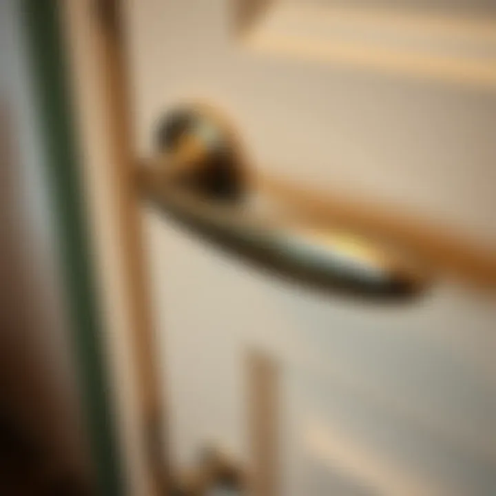 New door handle ready for installation