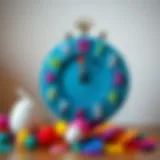 Colorful felt pieces for clock crafting