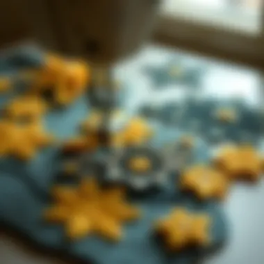 Sewing intricate designs on felt