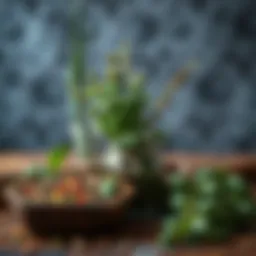 Fresh herbs for natural odor absorption