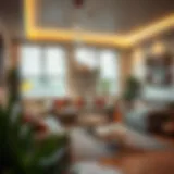 A comfortable living room set to an ideal temperature