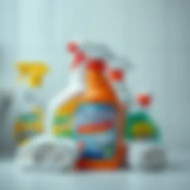 Cleaning supplies for toilet maintenance