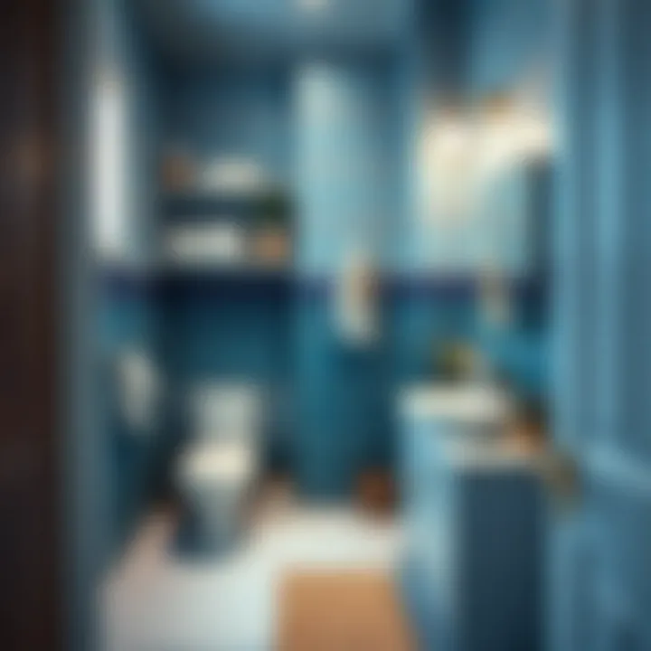 Organized Bathroom Enhanced by Koçtaş Wallpaper An organized bathroom space with Koçtaş wallpaper enhancing the ambiance