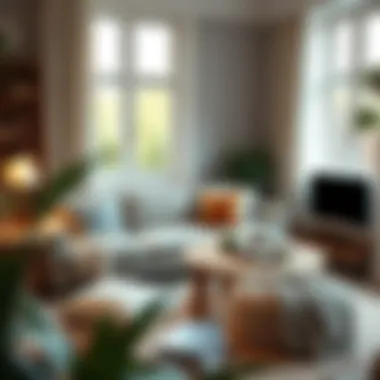 Cozy space with functional sofa layout for small areas