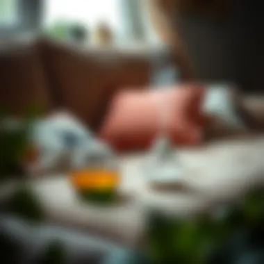 Natural air fresheners placed on a sofa