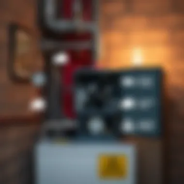 Common boiler issues depicted with icons