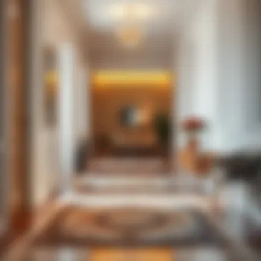 Luxurious corridor rug enhancing modern decor