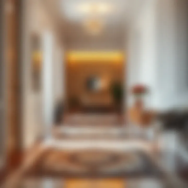 Luxurious corridor rug enhancing modern decor