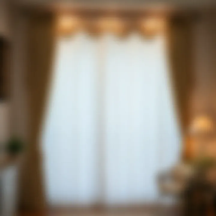 Final look of installed curtains