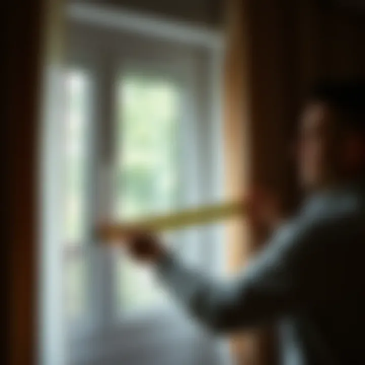 Measuring window for curtains