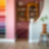 Color palette showcasing various shades of paint