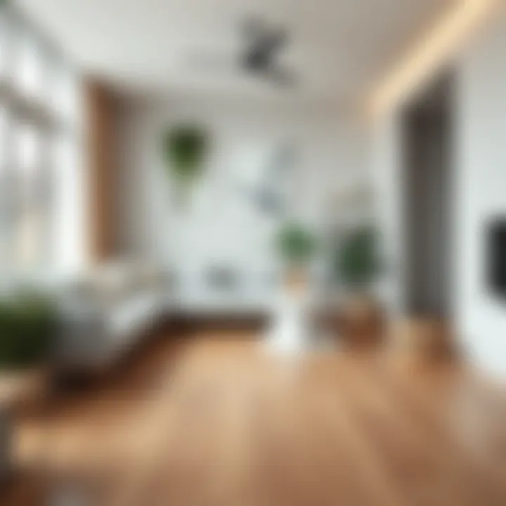 Installation of laminate flooring in a modern interior