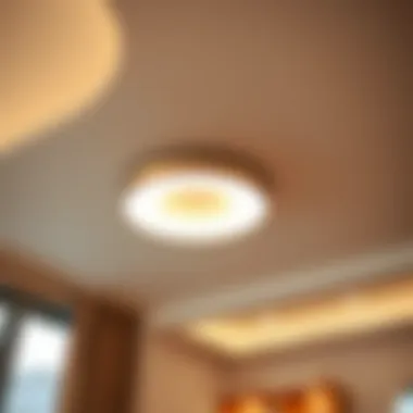 Stylish lighting integrated into a suspended ceiling installation