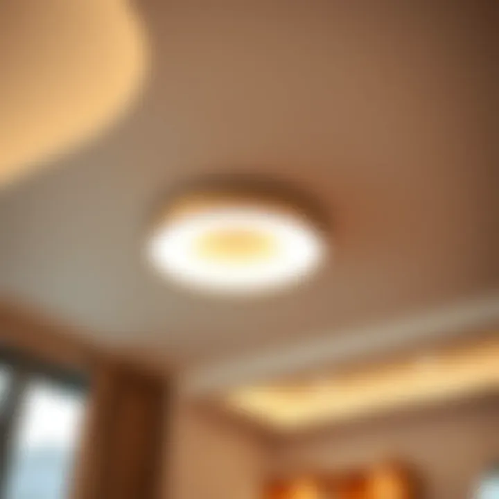 Stylish lighting integrated into a suspended ceiling installation