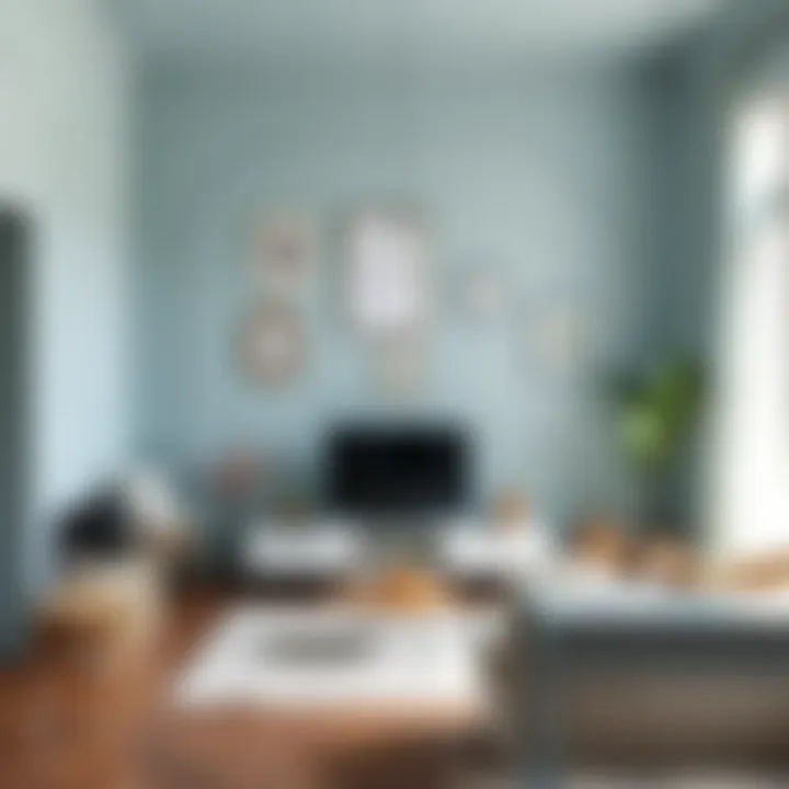 Pastel Blue for Calmness Living room with light pastel blue walls