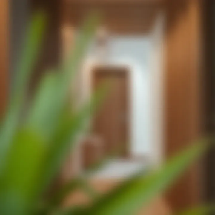 Material selection for a stylish slatted corridor