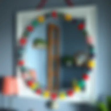 Vibrant Bead Accents for Mirror Frames Mirror frame embellished with colorful beads