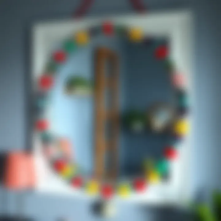 Vibrant Bead Accents for Mirror Frames Mirror frame embellished with colorful beads