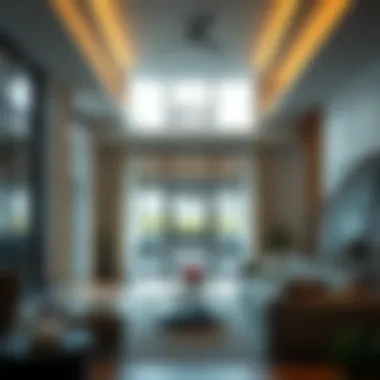 Modern interior space enhanced by optimal ceiling height