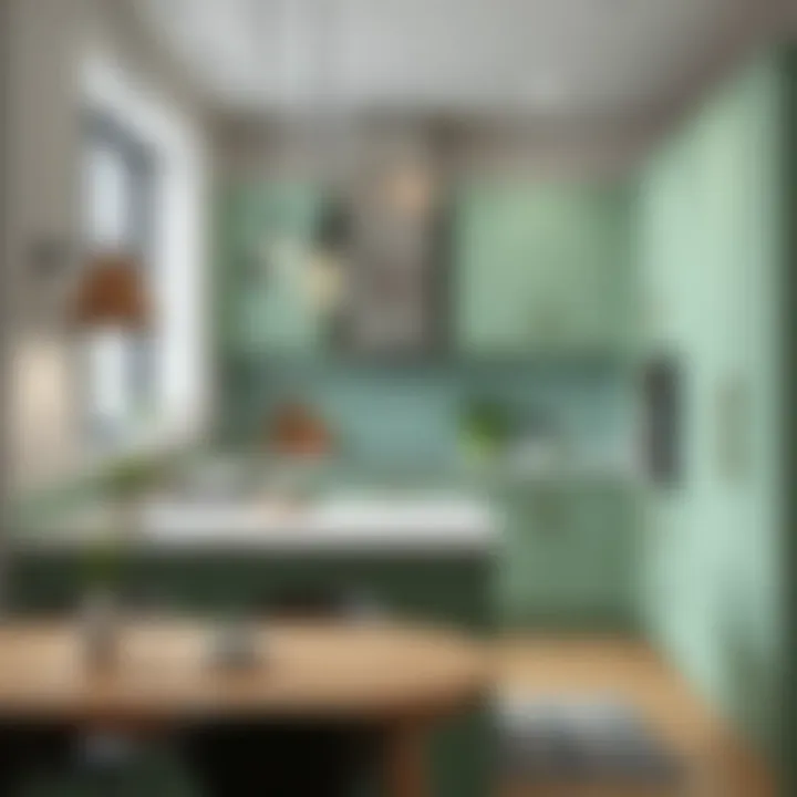 Mint Green for Freshness and Vitality Modern kitchen with mint green accents