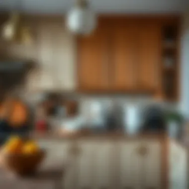 Before and after of kitchen cabinet door upgrade