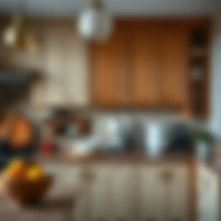 Before and after of kitchen cabinet door upgrade