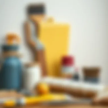 Tools and materials for wall painting