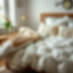 Freshly laundered bedding sets