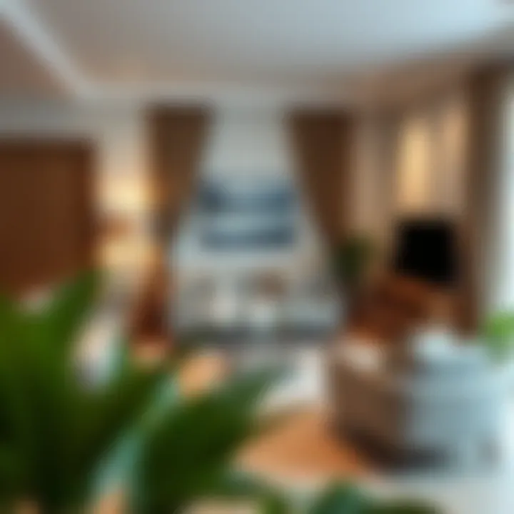 A cozy living room setup in a new home with stylish furniture.