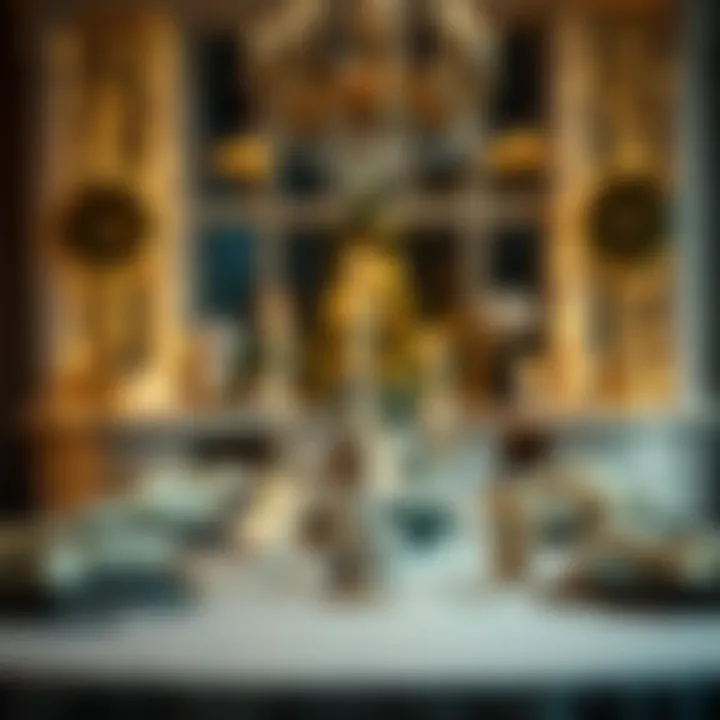 A festive table setup for New Year's Eve dinner