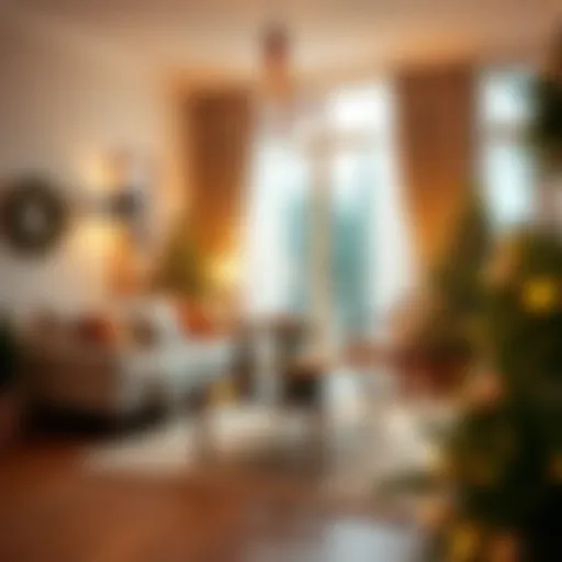 A beautifully decorated living room for New Year's Eve celebration