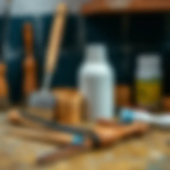 Tools and materials for oil painting walls