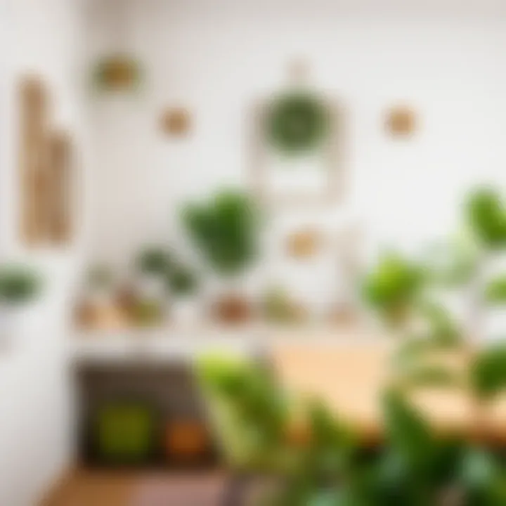 Chic workspace adorned with olive green details