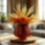 Elegant pampas vase centerpiece showcasing natural beauty