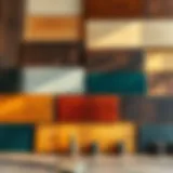 Elegant color palette showcasing various wood stain options